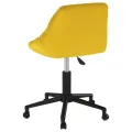 Chaise pivotante de salle à manger Jaune moutarde Velours