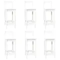 Ensemble de bar 7 pcs Blanc Bois de pin massif