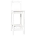 Ensemble de bar 7 pcs Blanc Bois de pin massif