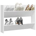 Armoire à chaussures murale Blanc 80x18x60 cm Aggloméré