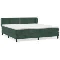 cadre de lit et matelas Vert foncé 160x200cm Velours