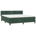 cadre de lit et matelas Vert foncé 160x200cm Velours