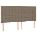 cadre de lit avec matelas Taupe 200x200 cm Tissu