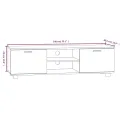 Meuble TV Sonoma gris 140x40,5x35 cm Bois d'ingénierie