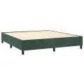 cadre de lit et matelas Vert foncé 160x200cm Velours