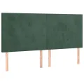 cadre de lit et matelas Vert foncé 160x200cm Velours
