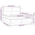 cadre de lit et matelas Vert foncé 160x200cm Velours