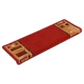 Tapis d'escalier autoadhésifs 5 pcs 65x21x4 cm Rouge