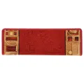 Tapis d'escalier autoadhésifs 5 pcs 65x21x4 cm Rouge