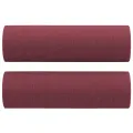 Ensemble de canapés 2 pcs avec coussins rouge bordeaux tissu