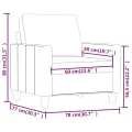 Fauteuil Cappuccino 60 cm Similicuir