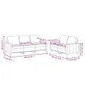 Ensemble de canapés 2 pcs avec coussins Cappuccino Similicuir