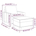 Fauteuil avec repose-pied Rouge bordeaux 60 cm Similicuir