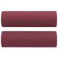 Ensemble de canapés 2 pcs avec coussins rouge bordeaux tissu