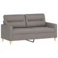 Ensemble de canapés 3 pcs avec coussins taupe tissu