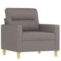 Ensemble de canapés 4 pcs avec coussins taupe tissu