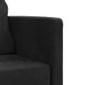 Canapé-lit 2 en 1 noir 122x204x55 cm velours