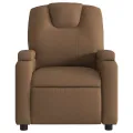 Fauteuil de massage inclinable Marron Tissu