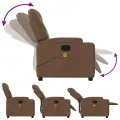 Fauteuil de massage inclinable Marron Tissu
