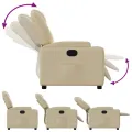 Fauteuil inclinable Crème Tissu