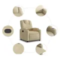 Fauteuil inclinable Crème Tissu