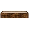 Cadre de lit sans matelas chêne fumé 180x200 cm