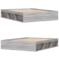 Cadre de lit sans matelas sonoma gris 160x200 cm