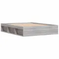 Cadre de lit sans matelas sonoma gris 160x200 cm
