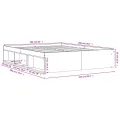 Cadre de lit sans matelas sonoma gris 160x200 cm