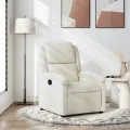 Fauteuil inclinable Crème Velours