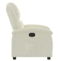 Fauteuil inclinable Crème Velours