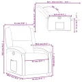 Fauteuil inclinable Crème Velours