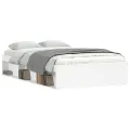 Cadre de lit sans matelas blanc 120x200 cm