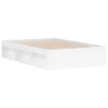 Cadre de lit sans matelas blanc 120x200 cm