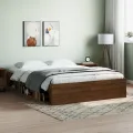 Cadre de lit sans matelas chêne marron 140x200 cm