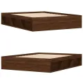 Cadre de lit sans matelas chêne marron 140x200 cm