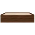 Cadre de lit sans matelas chêne marron 140x200 cm