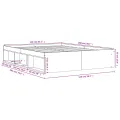 Cadre de lit sans matelas chêne marron 140x200 cm