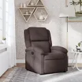 Fauteuil inclinable Marron foncé Tissu