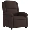 Fauteuil inclinable Marron foncé Tissu