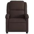 Fauteuil inclinable Marron foncé Tissu