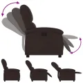 Fauteuil inclinable Marron foncé Tissu