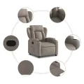 Fauteuil inclinable Taupe Tissu