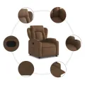 Fauteuil inclinable Marron Tissu