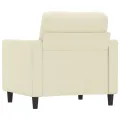 Fauteuil Crème 60 cm Similicuir