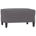 Ensemble de canapés 4 pcs avec coussins Gris Similicuir