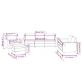 Ensemble de canapés 4 pcs avec coussins Gris Similicuir