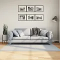 Tapis HUARTE à poils courts doux et lavable bleu 120x170 cm