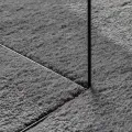 Tapis HUARTE à poils courts doux et lavable anthracite 80x200cm