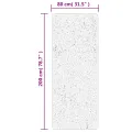 Tapis HUARTE à poils courts doux et lavable anthracite 80x200cm
